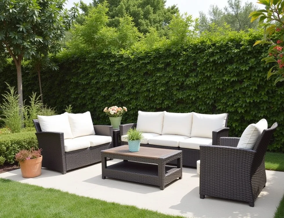 Outdoor furniture patio garden setup