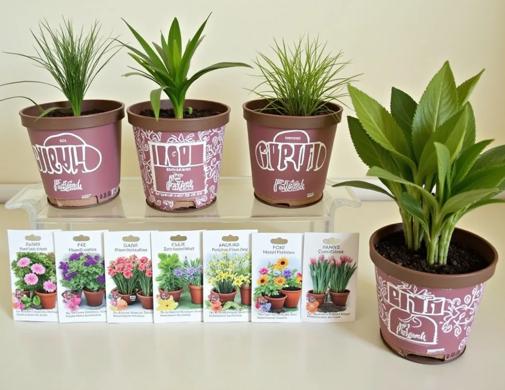 Seeds and starter pots for spring